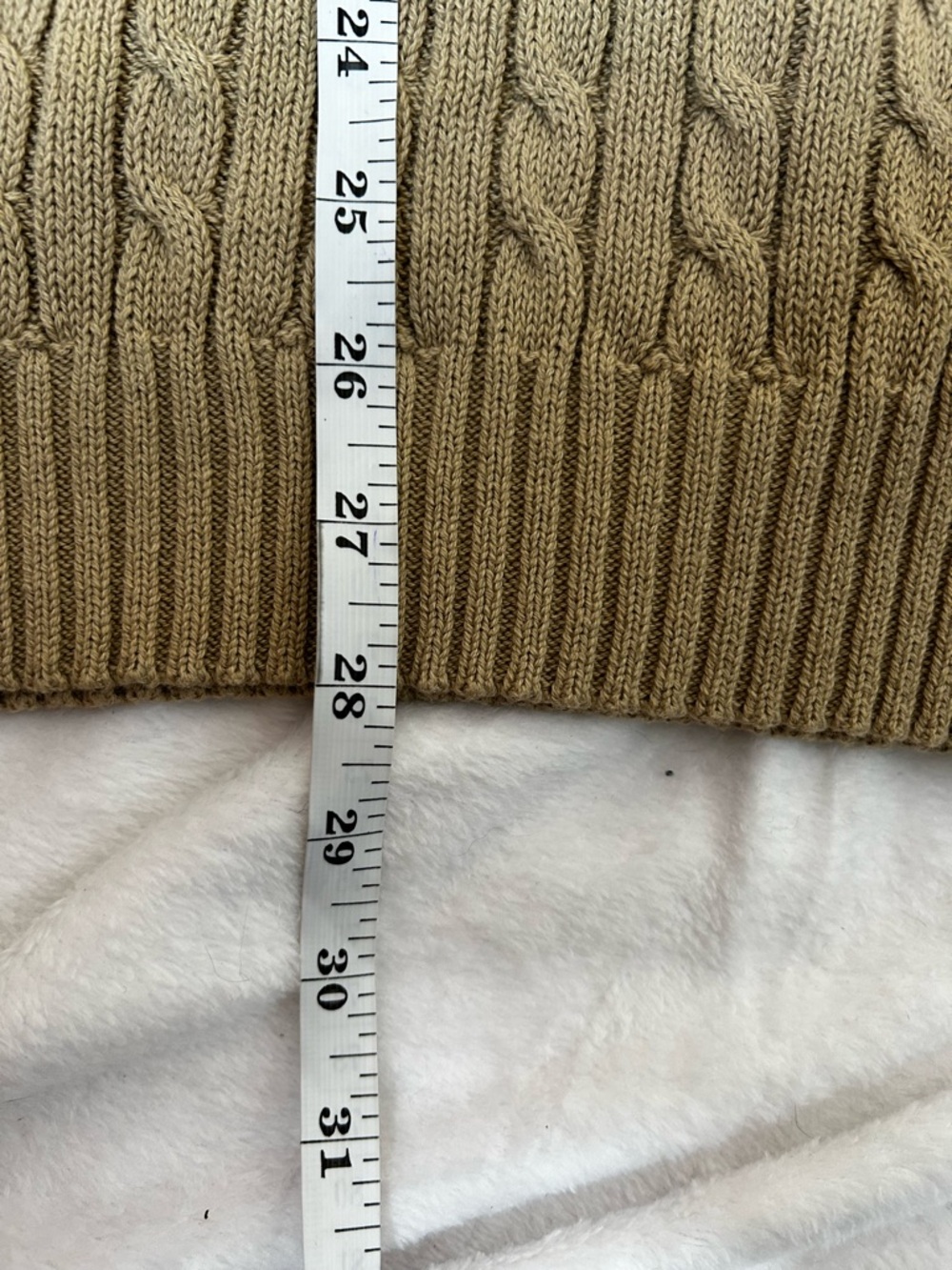 Consensus Men's Cable Knit Zip-Front Cardigan - Tan - Picture 6 of 6